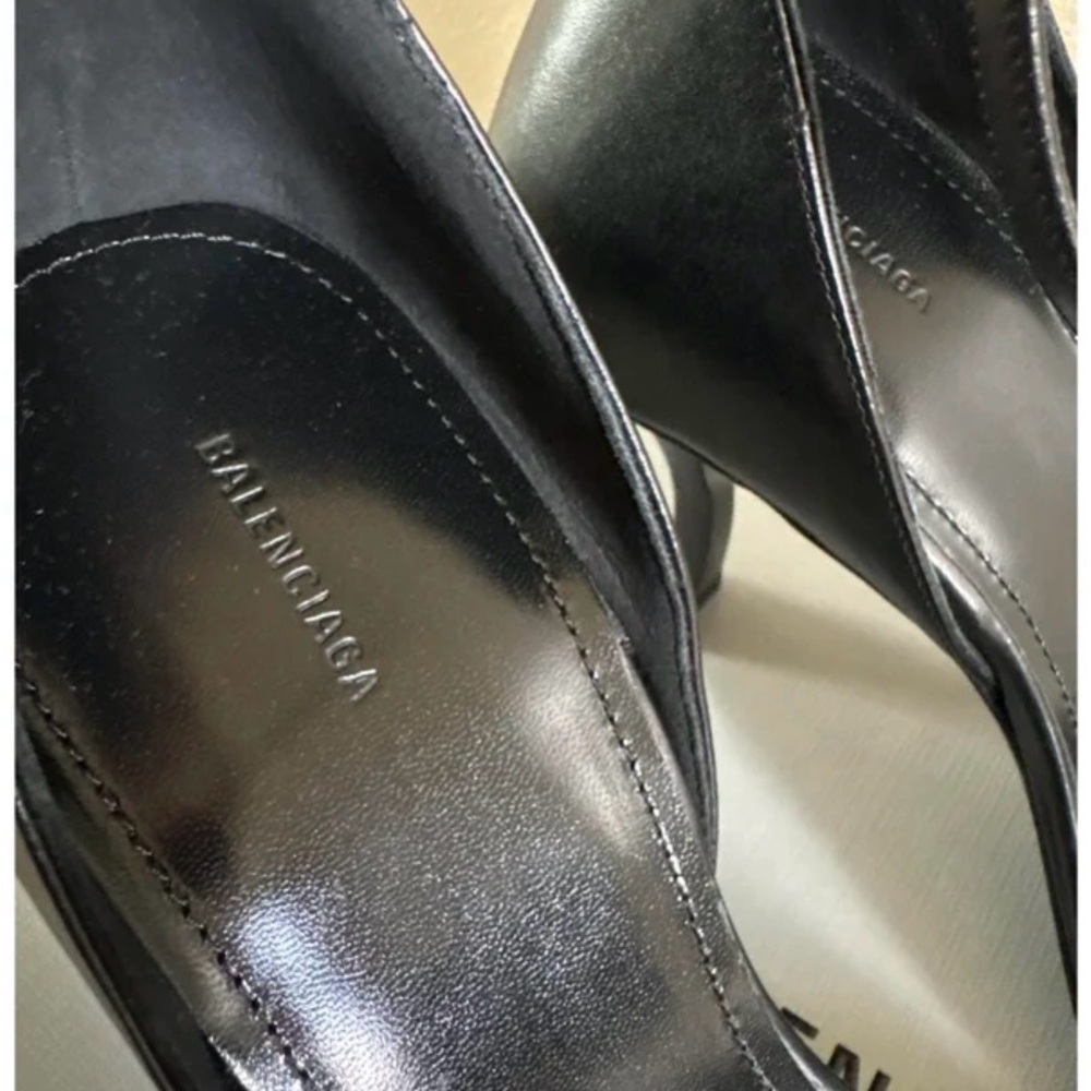 Balenciaga Hourglass 100mm Sandals - Black Soft Leather - NIB - 38 - Picture 7 of 13
